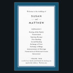 Classic Border Navy Blue, Paper Programm<br><div class="desc">Diese klassischen personalisierten Programme haben einen dicken Rand vorne und hinten, auf beiden Seiten ist Ihr eigener Text. Fügen Sie Ihre Informationen mithilfe des Vorlagenformulars hinzu. Mit der Funktion "Anpassen" können Schriftart, Layout und Farben geändert werden. Das verwendete Papier ist schwer. Es ist perfekt für ein Programm bei Ihrer Veranstaltung....</div>