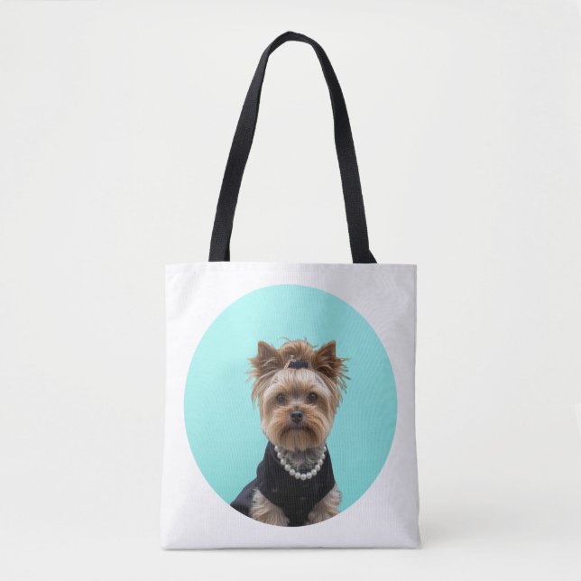 Classic Breakfast Poster Yorkshire Terrier Yorkie Tasche (Vorderseite)