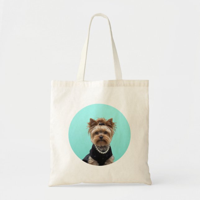 Classic Breakfast Poster Yorkshire Terrier Yorkie Tragetasche (Vorne)