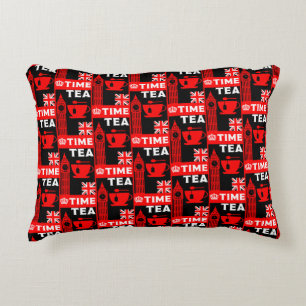 Classic British Tea Drinkers Cushion Dekokissen