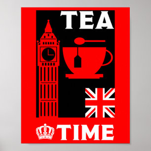 Classic British Tea Drinkers Poster
