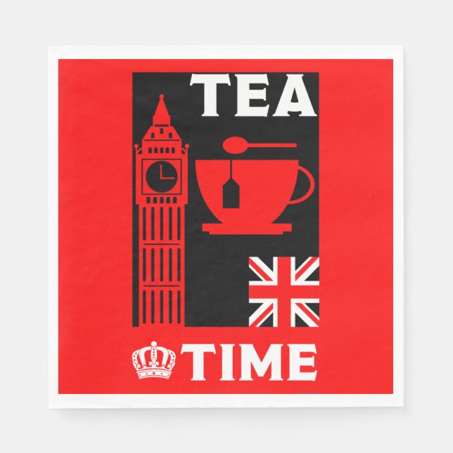 Classic British Tea Drinkers Serviette (Vorderseite)