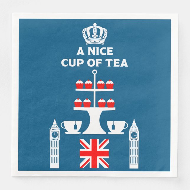 Classic British Tea Drinkers Serviette (Vorderseite)