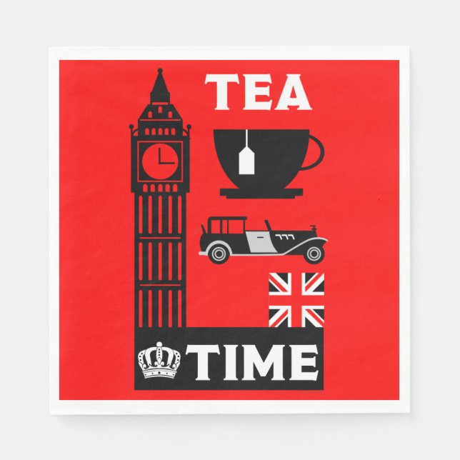 Classic British Tea Drinkers Serviette (Vorderseite)