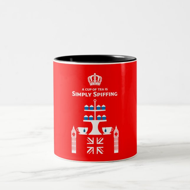 Classic British Tea Drinkers Zweifarbige Tasse (Mittel)