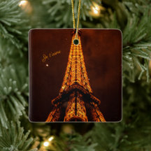 Classic Brown and Orange Eiffel Tower Souvenir