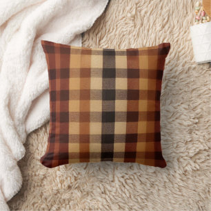 Classic Buffalo Kariert Rustikal Brown & Terracott Kissen
