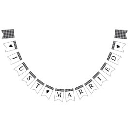 Classic Buffalo Karierter Karo Schwarz-weiß Weddin Wimpelkette