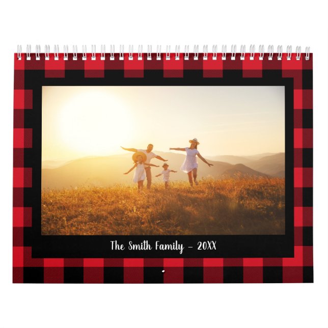 Classic Buffalo Kariertes Family Foto Kalender (Titelbild)