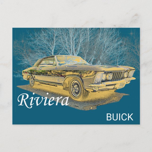Classic Buick Riviera Postkarte (Vorderseite)