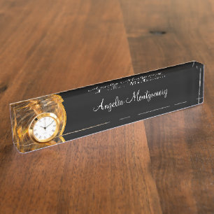 Classic Business Monogramme Nom Du Bureau Plaque E