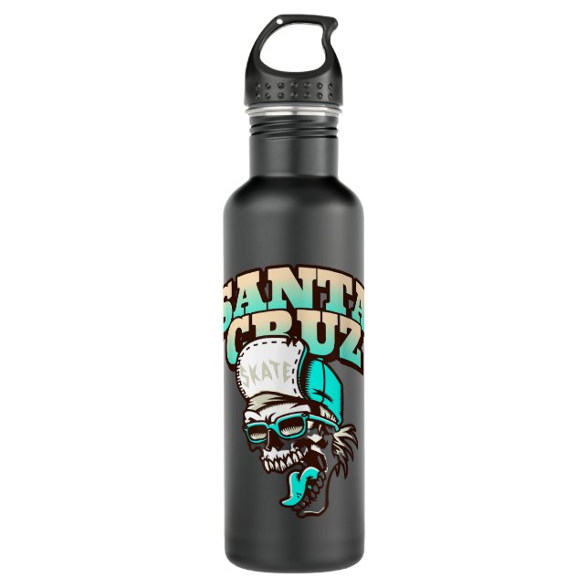 Classic California Skater Santa Cruz Edelstahlflasche (Vorderseite)