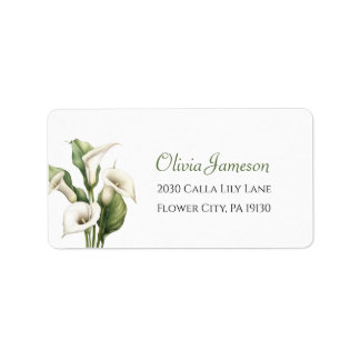 Classic Calla Lily Address Label Adressaufkleber