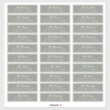 Classic Calligraphy Sage Green Guest Address-Label