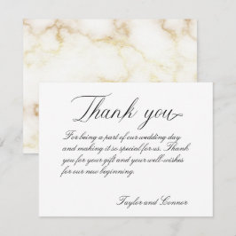Classic Calligraphy Wedding Dankeschön Card Dankeskarte