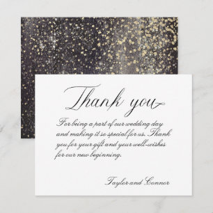 Classic Calligraphy Wedding Dankeschön Card Dankeskarte