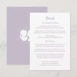 Classic Cameo Regency Lila Wedding Details Begleitkarte