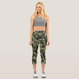 Classic Camouflage Capri Leggings