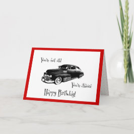 Classic Car Birthday Karte