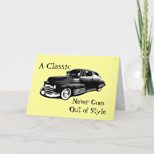 Classic Car Birthday Karte (Vorderseite)