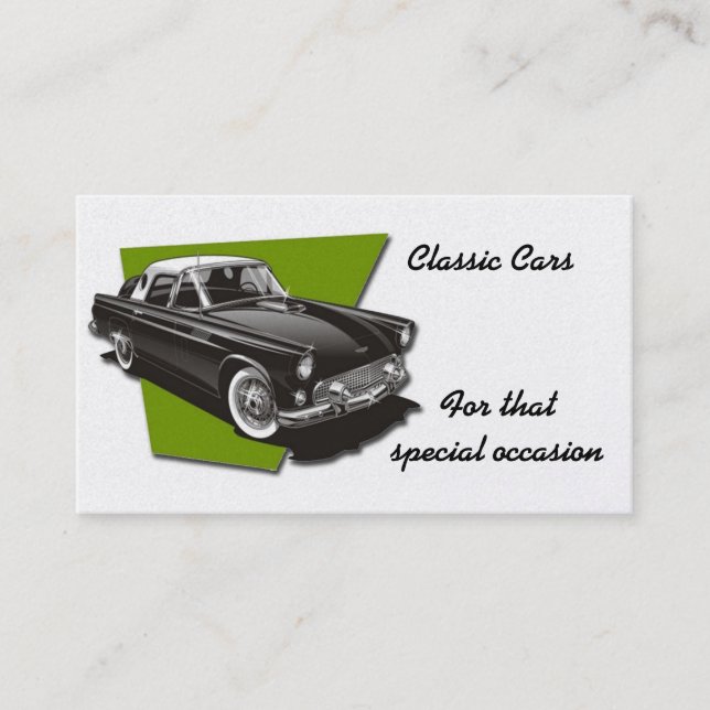 Classic Car Business Card Visitenkarte (Vorderseite)