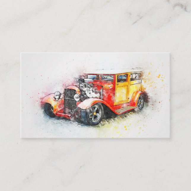 Classic Car Business Card Visitenkarte (Vorderseite)
