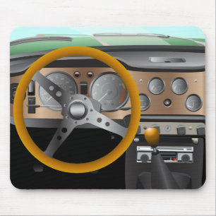 Classic Car Dashboard Mousepad