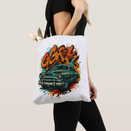 Classic Car Graffiti Tote Bag Tasche