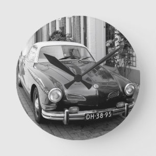 Classic Car Karmann Ghia Runde Wanduhr