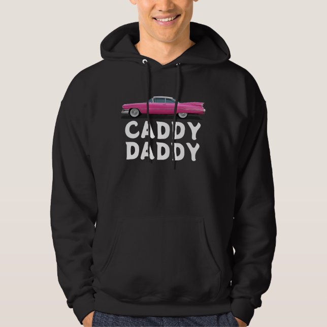 CLASSIC CAR PINK CADDY DADDY VATER HOODIE (Vorderseite)
