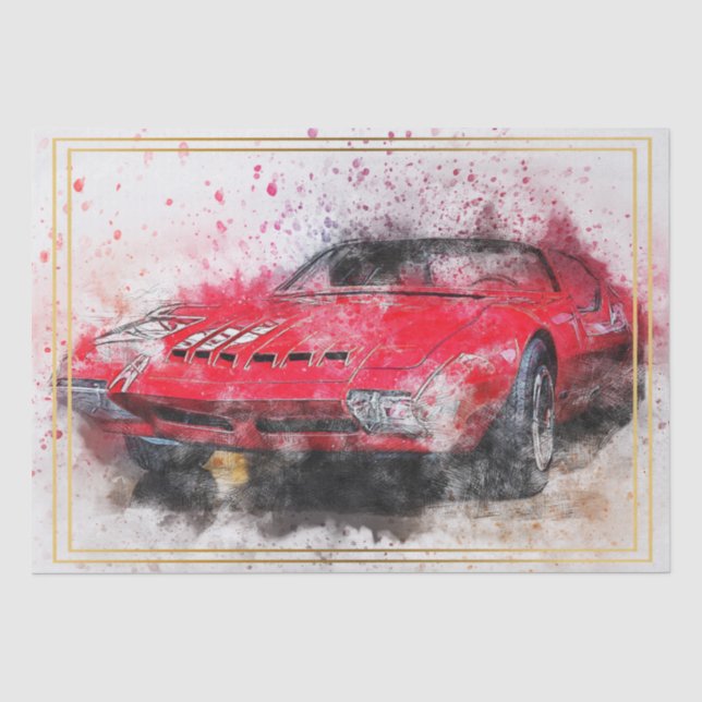 Classic Car Pontiac Decoupage Seidenpapier (Vorderseite)