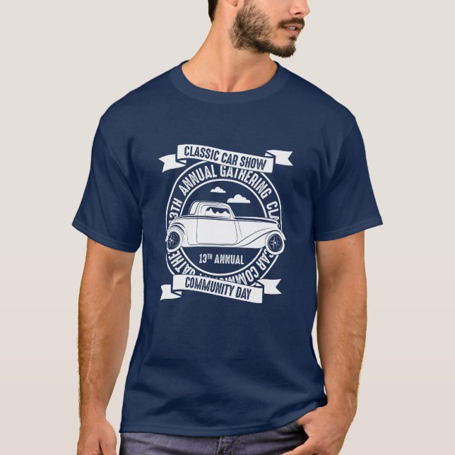 Classic Car Show Jährliche Ansammlung Mens T - Shi T-Shirt (Vorderseite)