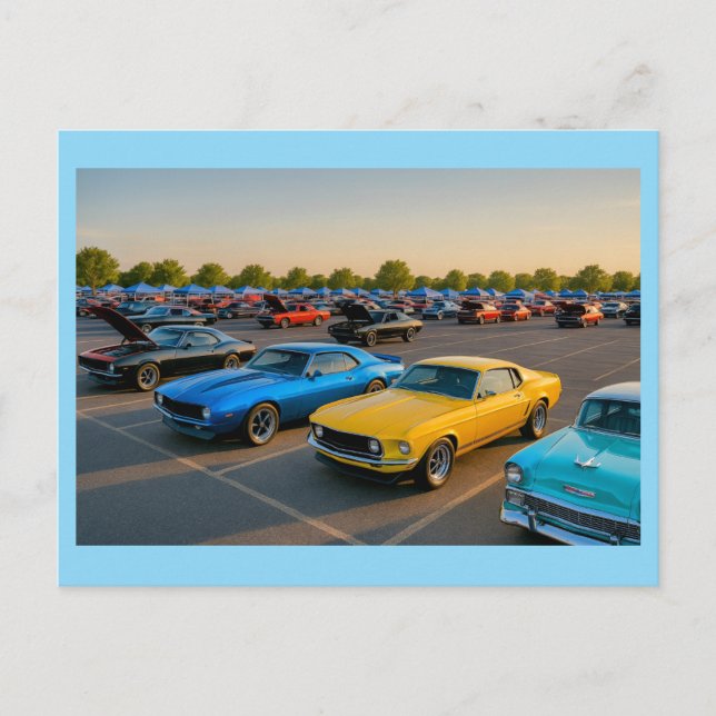 Classic Car Show Postkarte (Vorderseite)
