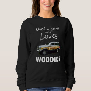 Classic Car Surf Wagon Nur ein Mädchen, das Woodi  Sweatshirt