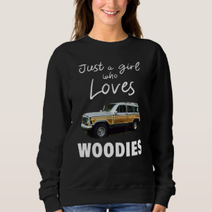 Classic Car Surf Wagon Nur ein Mädchen, das Woodi  Sweatshirt