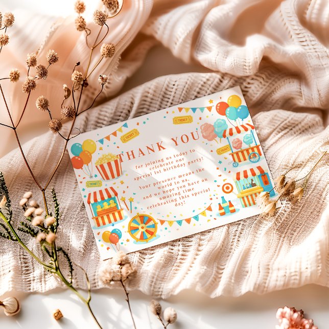 Classic Carnival Storybook Birthday Dankeskarte (Von Creator hochgeladen)