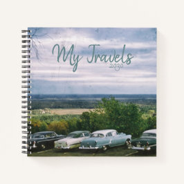 Classic Cars Britische Landschaft Notizbuch