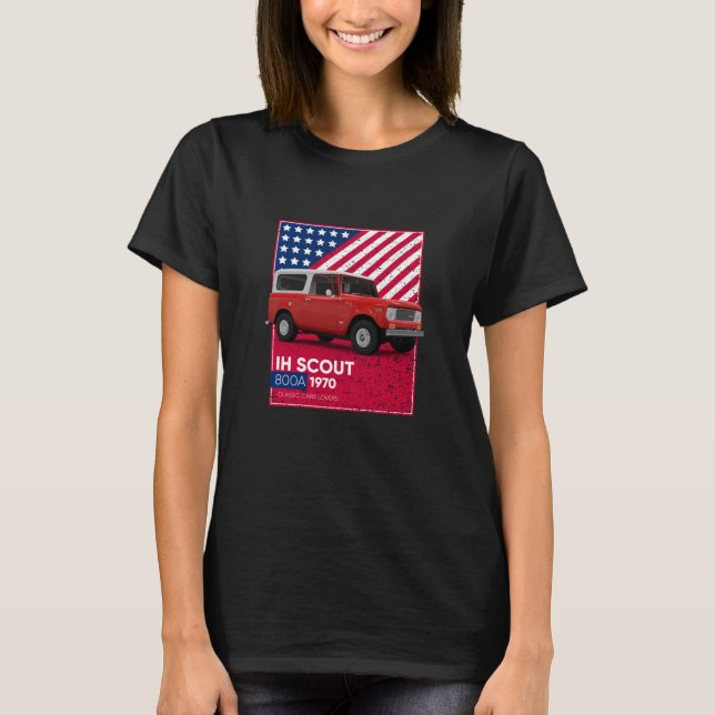 Classic Cars IH Scout 800A 1970 T-Shirt (Vorderseite)