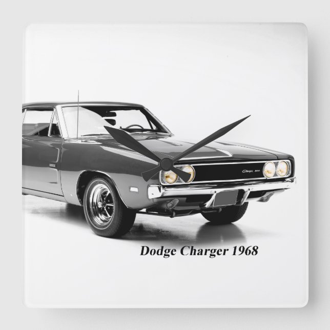Classic cars image for Acrylic Wall Clock Quadratische Wanduhr (Vorderseite)