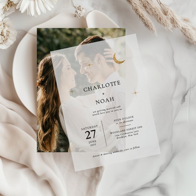 Classic Celestial Gold Moon Stars Hochzeit (Von Creator hochgeladen)