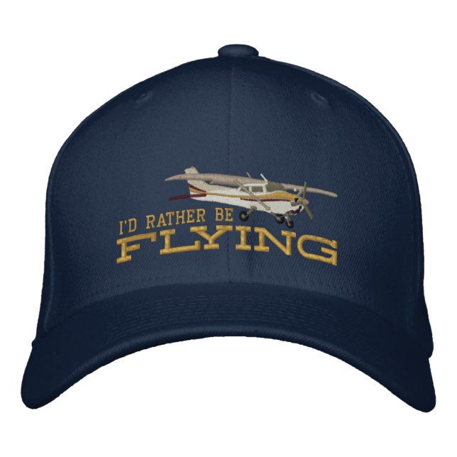 Classic Cessna fliegen würde Bestickte Baseballkappe (Vorderseite)