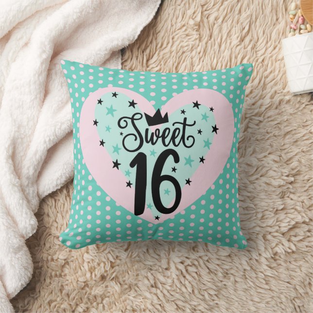 Classic Charm! Sweet 16 Gift Throw Pillow Kissen (Decke)
