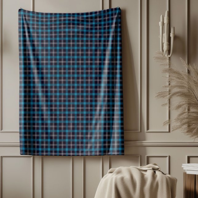 Classic Charming Navy Karo Blanket Cosy Vibes Fleecedecke (Classic Charming Navy Check Blanket Cozy Vibes)