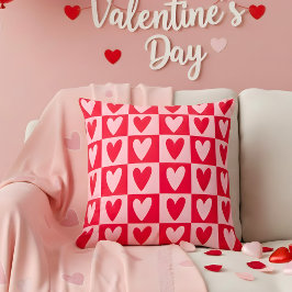 Classic Cherry Red Hearts Valentine Gift Kissen