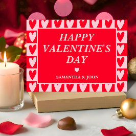 Classic Cherry Red Hearts Valentine’s Gift Card Feiertagskarte