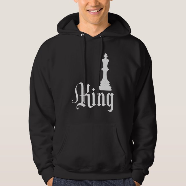 Classic Chess Design king men and womens Hoodie (Vorderseite)