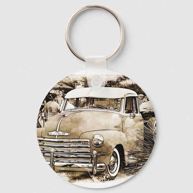 Classic Chevy Chevrolet Truck Schlüsselanhänger (Vorderseite)
