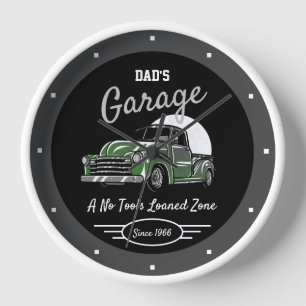 Classic Chevy LKW Garage Vater jeden Namen Gray Bl Uhr