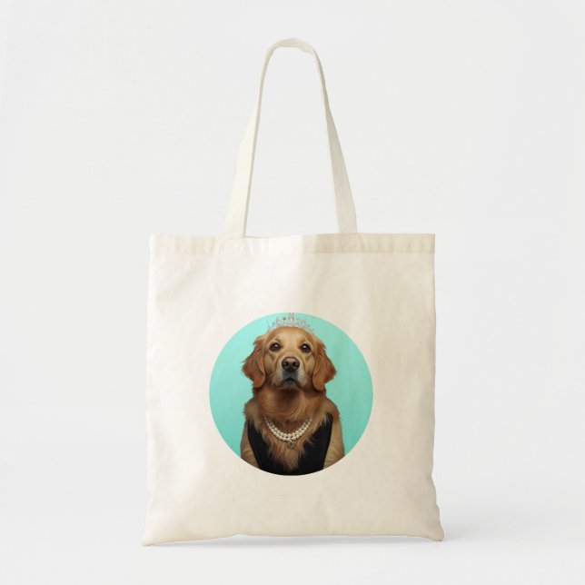 Classic Chic Breakfast Poster Golden Retriever Tragetasche (Vorne)