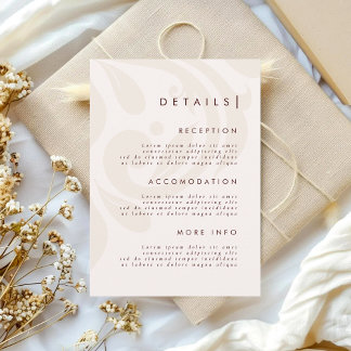 Classic Chic Cream Burgundy Damask Wedding Details Begleitkarte